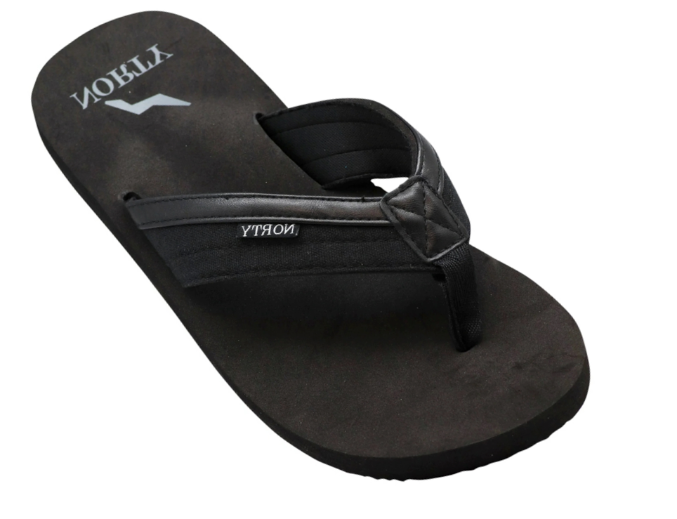 NORTY Men's Everyday Sandals Flip Flop Thong Shoe - Black (13005)